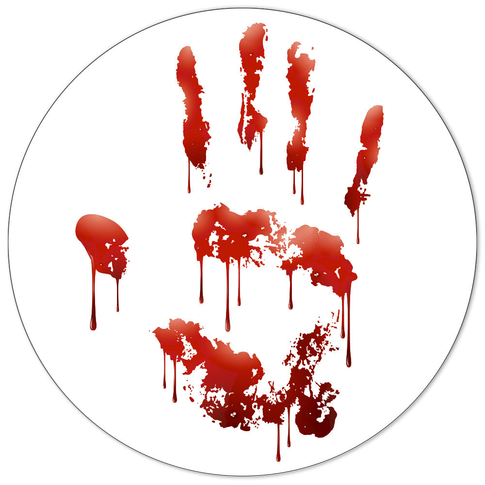 "Bloody hand" white